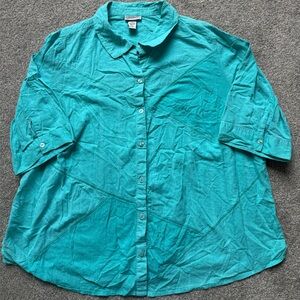 Catherine’s Turquoise button-up blouse